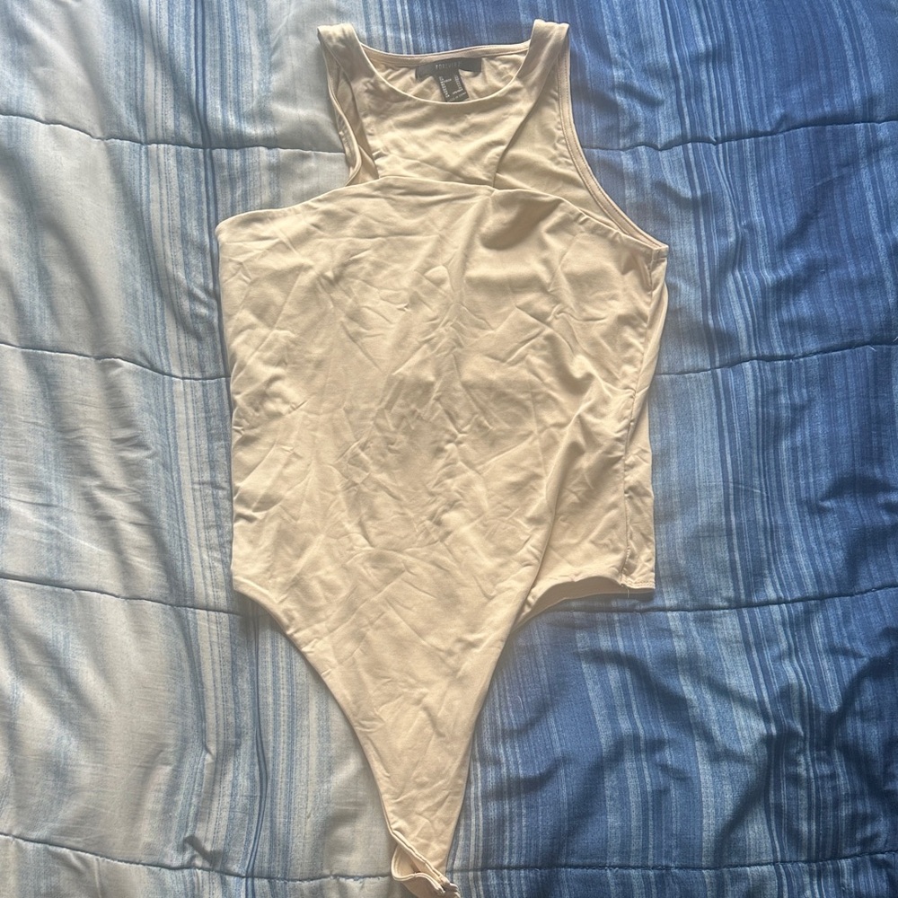 Beige Sleeveless Bodysuit
